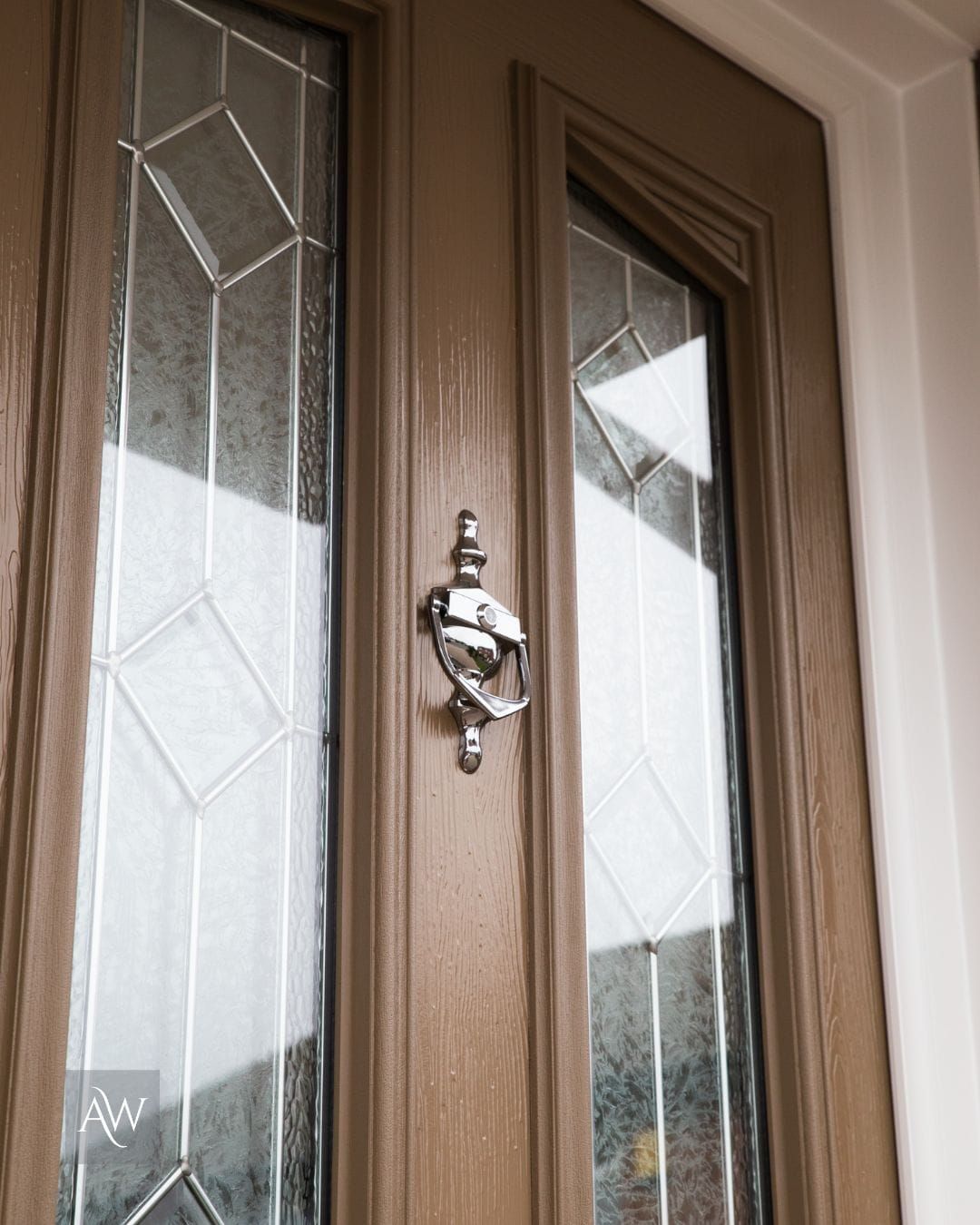 close up of the simplicity glass on the solidor harlech 2 composite door