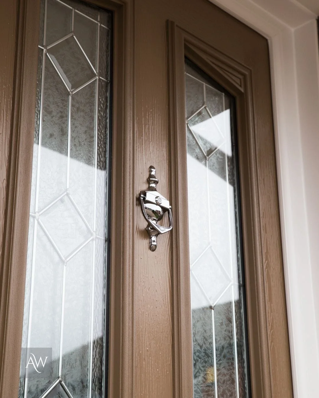 close up of the simplicity glass on the solidor harlech 2 composite door