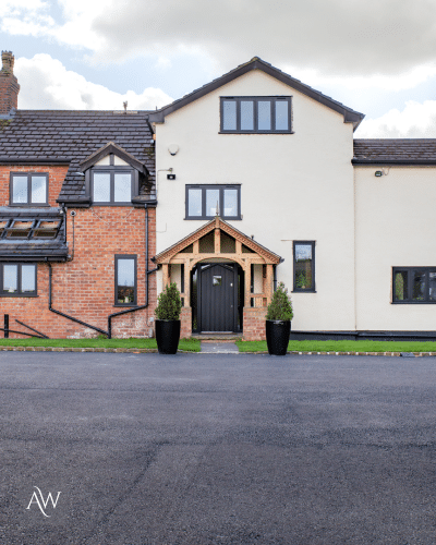 aluk flush aluminium windows installed in poynton, cheshire