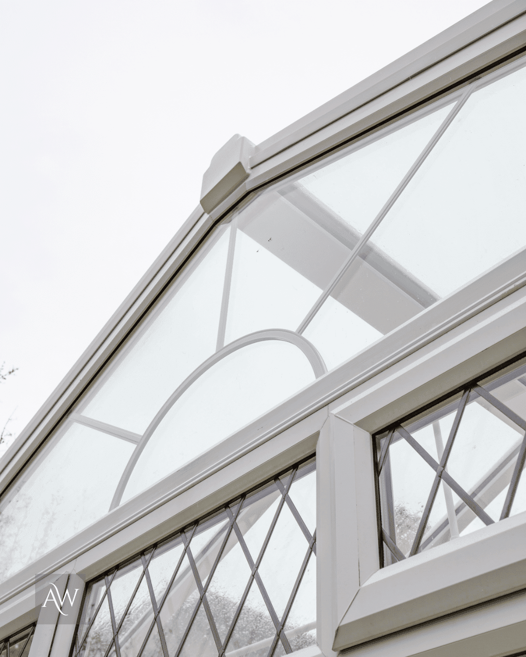 external view of the glass conservatory roof