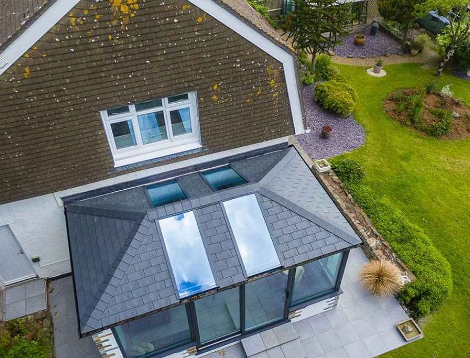 BIrdseye View of Guardian Warm Roof	