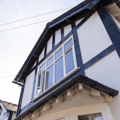 close up of a 1st floor kommerling window installed by alexander windows at davenport residential home in stockport