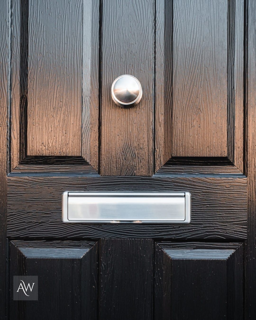 closeup of the solidor ludlow composite door letterbox in davenport