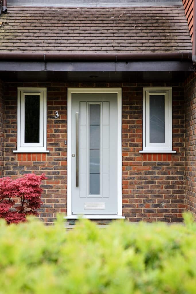 Rockdoor composite door and Kommerling flush windows installed to a property in Bramhall