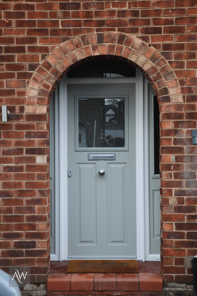 Solidor Stirling composite door with side frames installed to a property in Heaton Chapel, Stockport