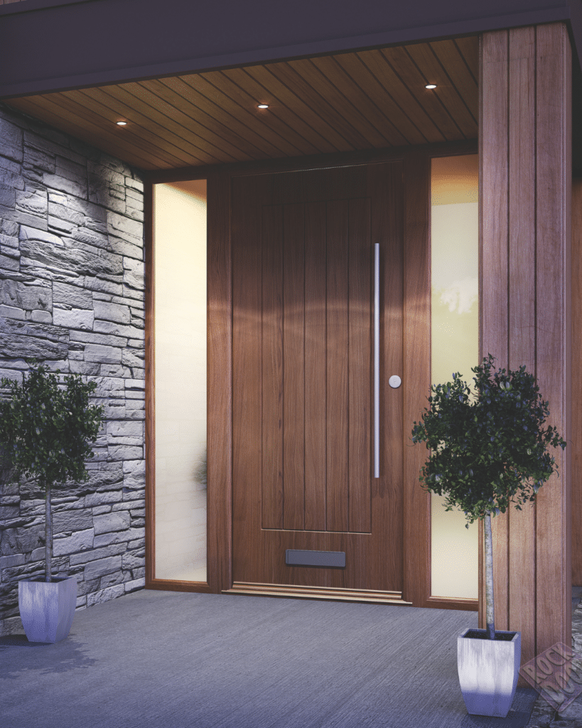 indiana rockdoor composite door in golden oak