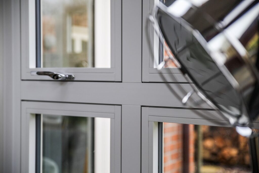 flush upvc windows installed by alexander windows. this pictures is a close up internal picture of the handles / flush casement
