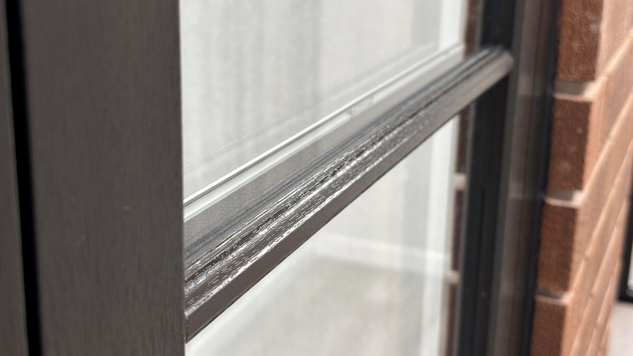 example of an astragal bar on a double glazed unit. You will notice that there is a spacer bar between the two panes of glass.